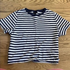 Striped top shop cropped tee